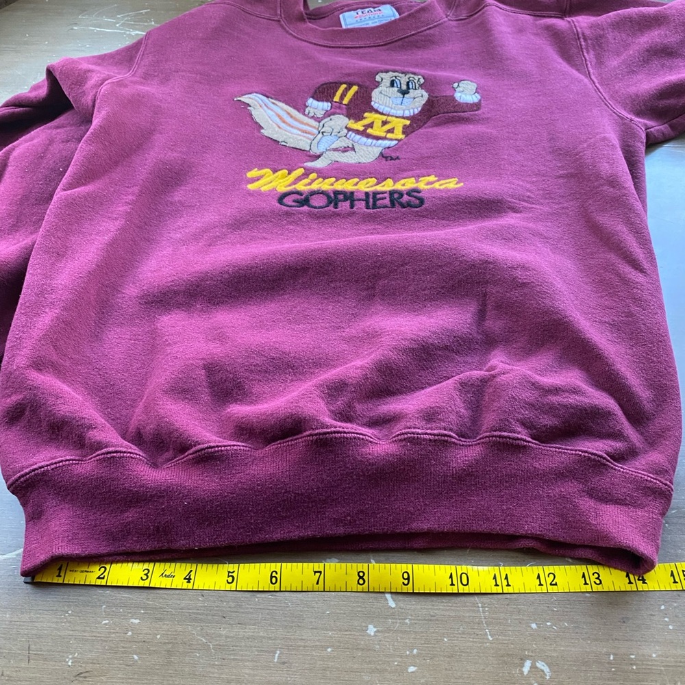 Rare! HTF! Embroidered Goldy Vintage 90’s Minnesota Golden Gophers Sweatshirt - Picture 5 of 8